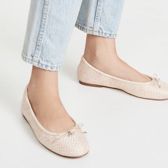 Sam Edelman - Felicia cream textured ballet flats (Size 9) - Picture 3 of 5